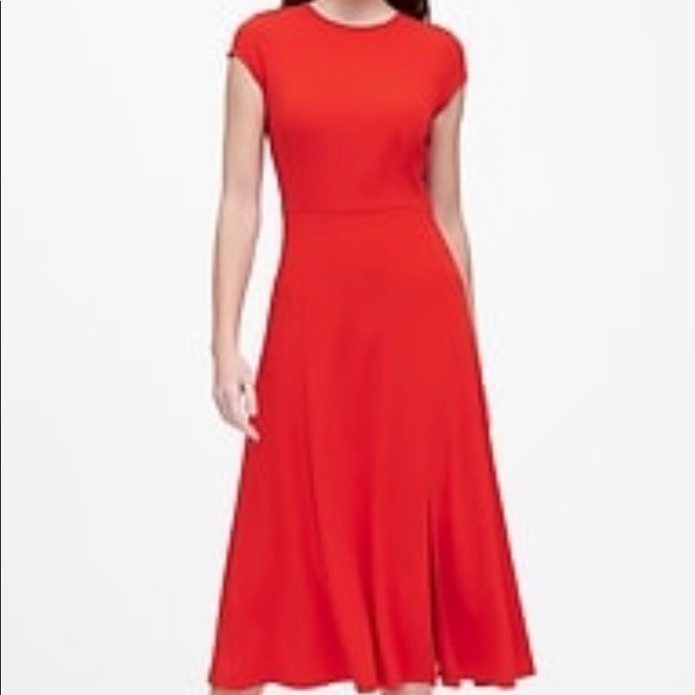 NWT soft ponte midi dress with slit